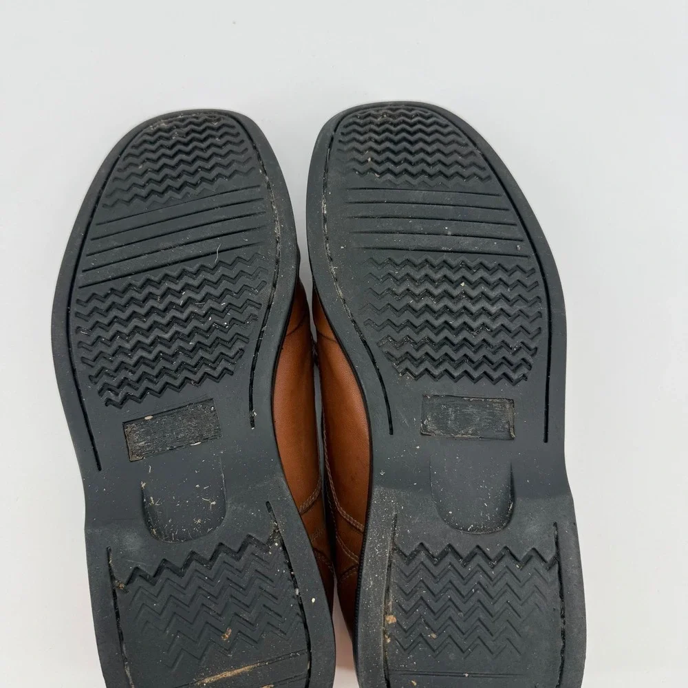 Johnston & Murphy Mens Brown Sheep‎ SkinLeather Oxford Dress Shoes Size 8 M